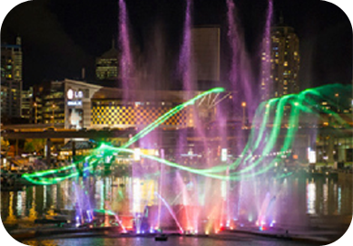 KC GLASS offers innovative DMX-controlled systems for impressive water effects in various applications in Robot water cannon